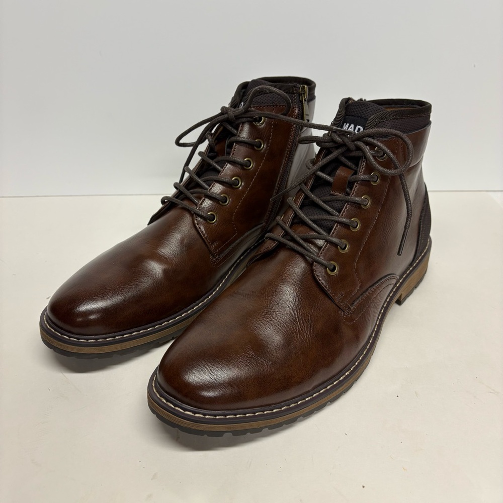 Steve Madden Mens Taskorn Combat Boots Brown Size 12